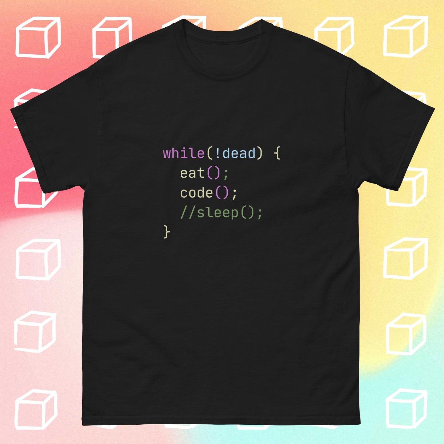 Programmer T-shirt (Dark)  | WhileNotDead | 100% cotton Unisex classic tee | Coder T-shirt | IT T-shirt | Free Shipping