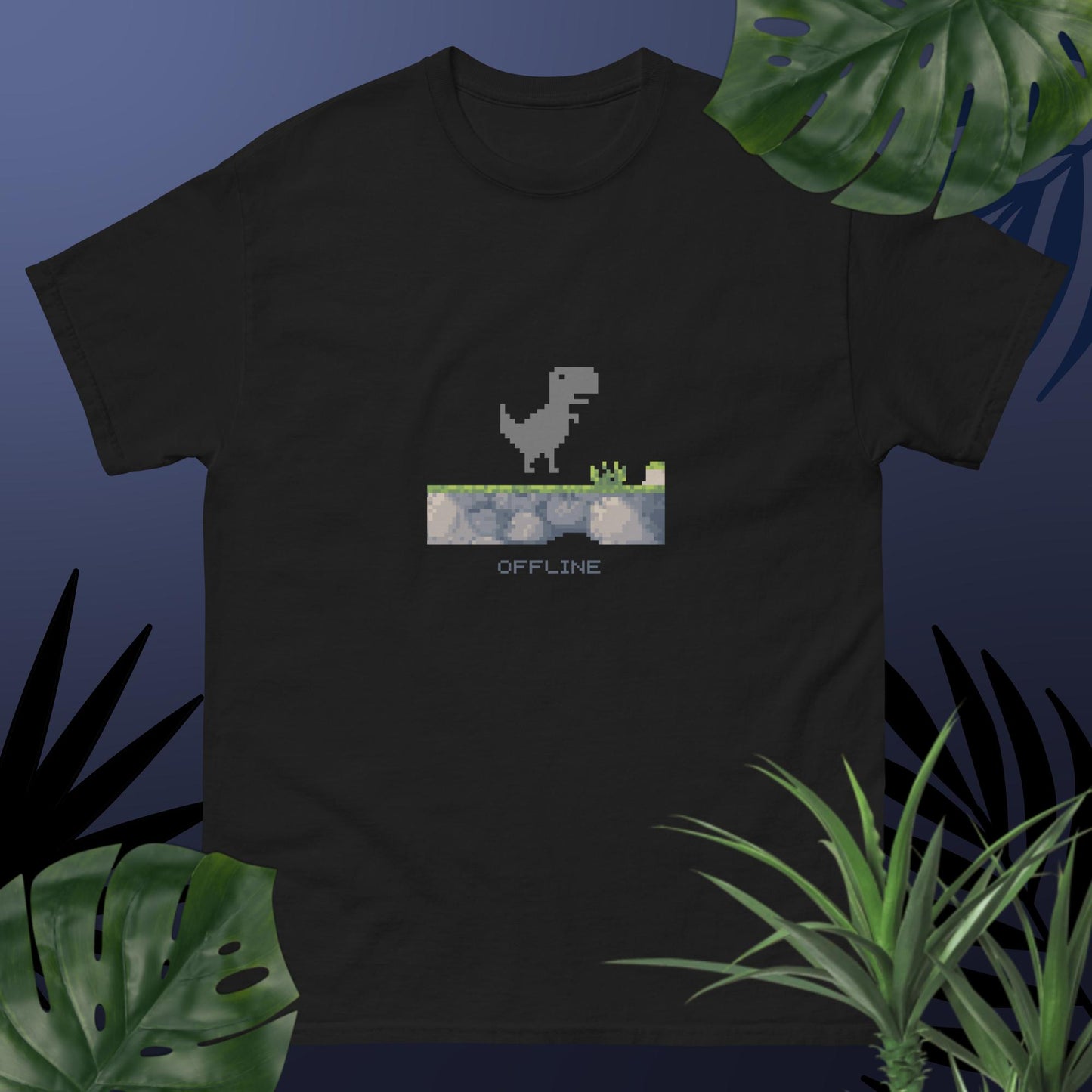 Programmer T-shirt | Offline Dinosaur Game T-shirt | 100% cotton unisex classic tee | Coder T-shirt | Offline Coder T-shirt | IT T-shirt