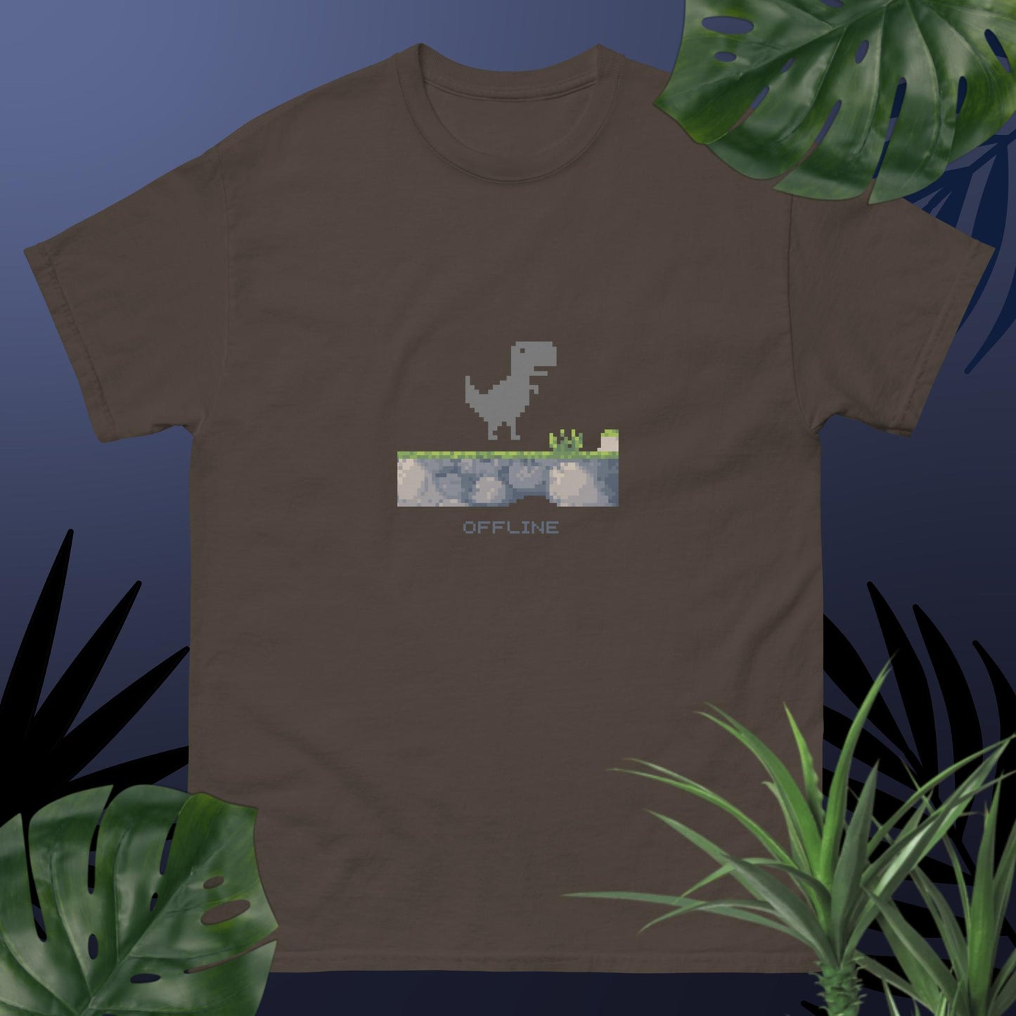 Programmer T-shirt | Offline Dinosaur Game T-shirt | 100% cotton unisex classic tee | Coder T-shirt | Offline Coder T-shirt | IT T-shirt