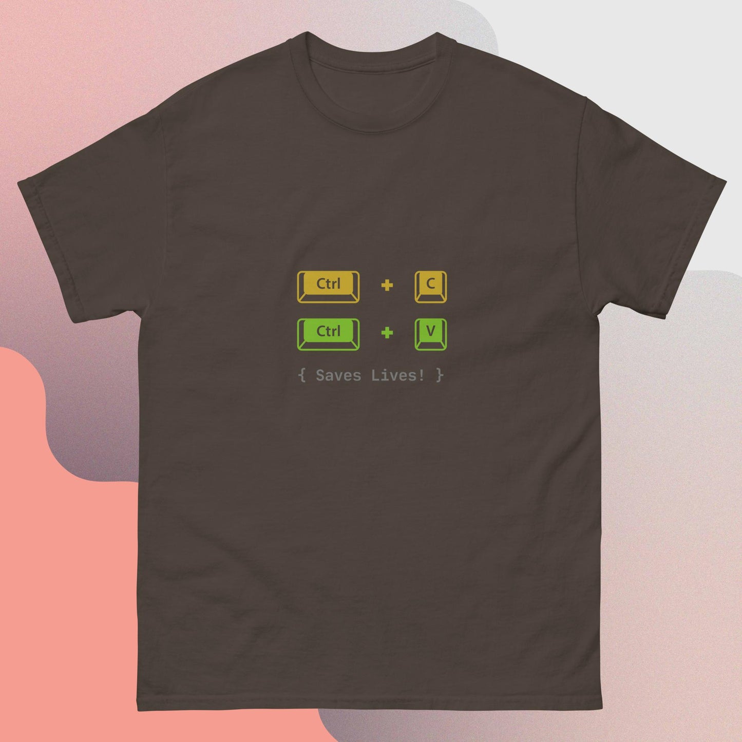 Programmer T-shirt | Ctrl C + Ctrl V Saves Lives | 100% cotton unisex classic tee | Coder T-shirt | IT T-shirt