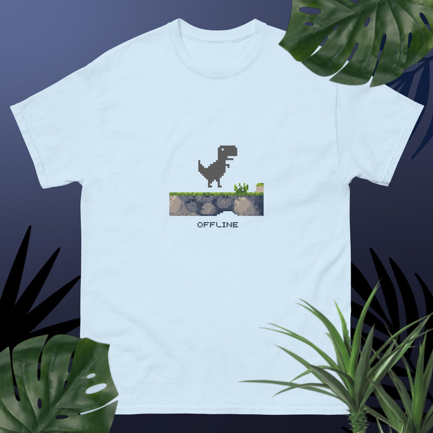 Programmer T-shirt | Offline Dinosaur Game T-shirt | 100% cotton unisex classic tee | Coder T-shirt | Offline Coder T-shirt | IT T-shirt