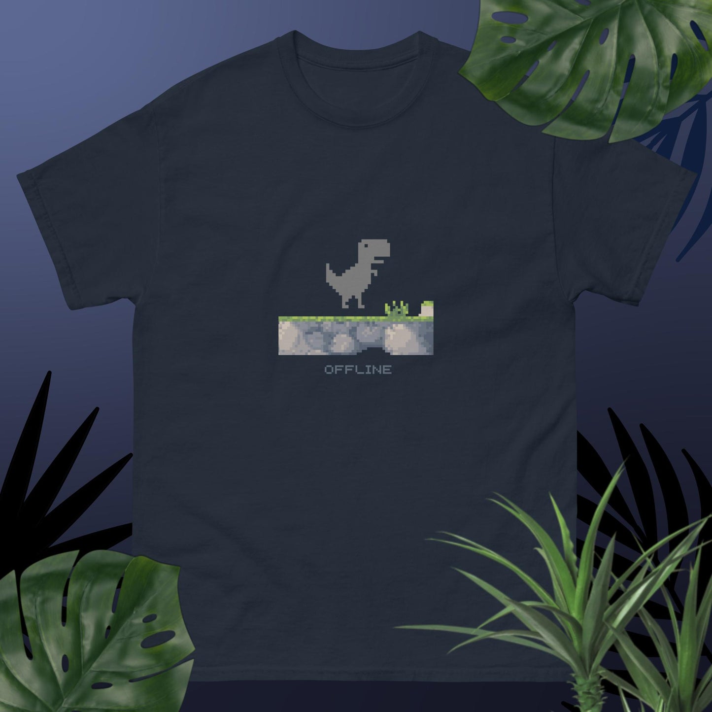 Programmer T-shirt | Offline Dinosaur Game T-shirt | 100% cotton unisex classic tee | Coder T-shirt | Offline Coder T-shirt | IT T-shirt